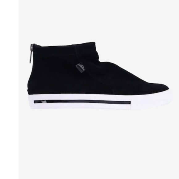 NEW L'AMOUR DES PIEDS Suede Kaila Comfort women Sneaker Booties in black 725 6m3 - Picture 2 of 9